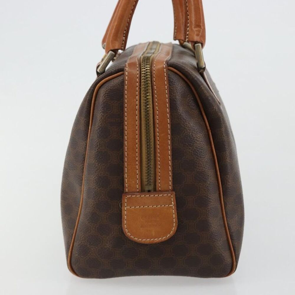 Celine Vintage Triomphe Handbag Canvas Brown Canvas Handbag - Picture 4 of 16